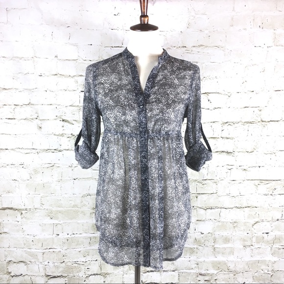 Express Sheer Floral Tunic (Size XS) - Picture 1 of 6